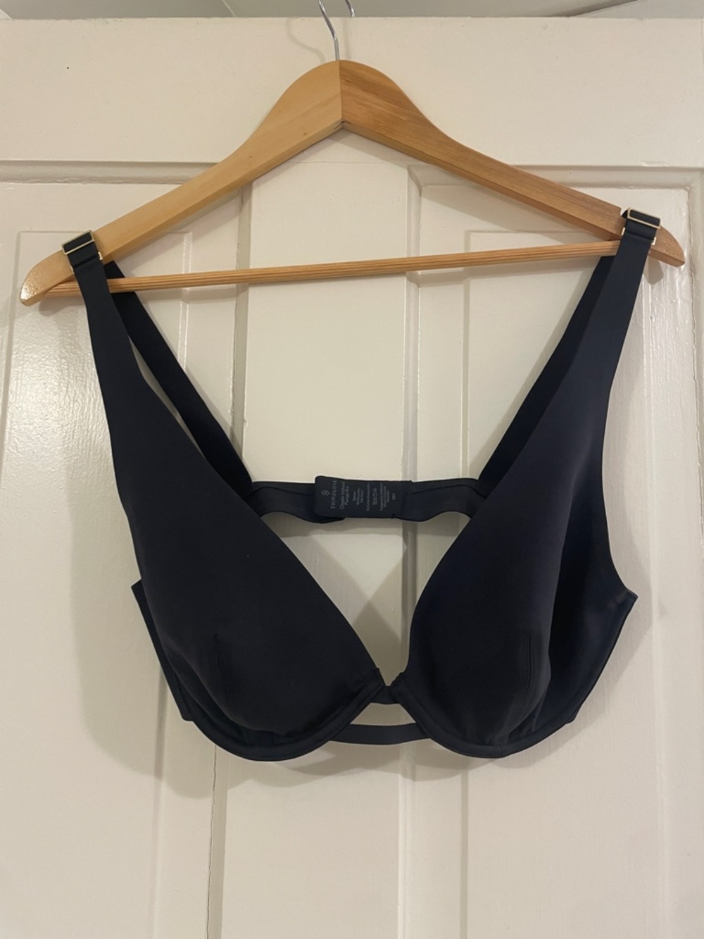 ThirdLove Black Plunge T-Shirt Bra with Light Padding